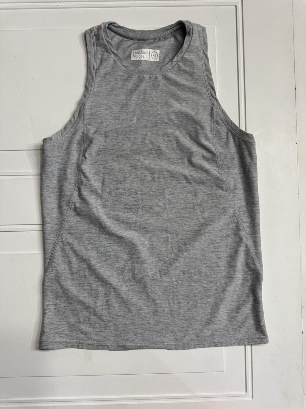 Outdoor Voices Womens Sz XS All Day Performance Basic Tank Top Gray